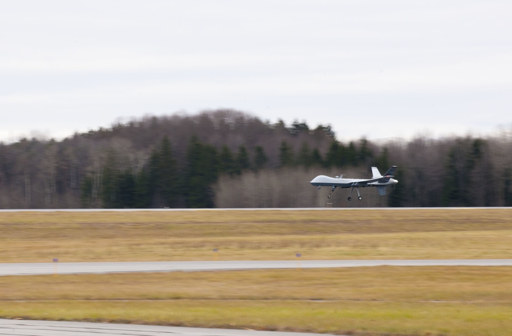 First MQ-9 takeoff at an international airport
