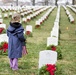Arlington National Cemetery adorned in wreaths