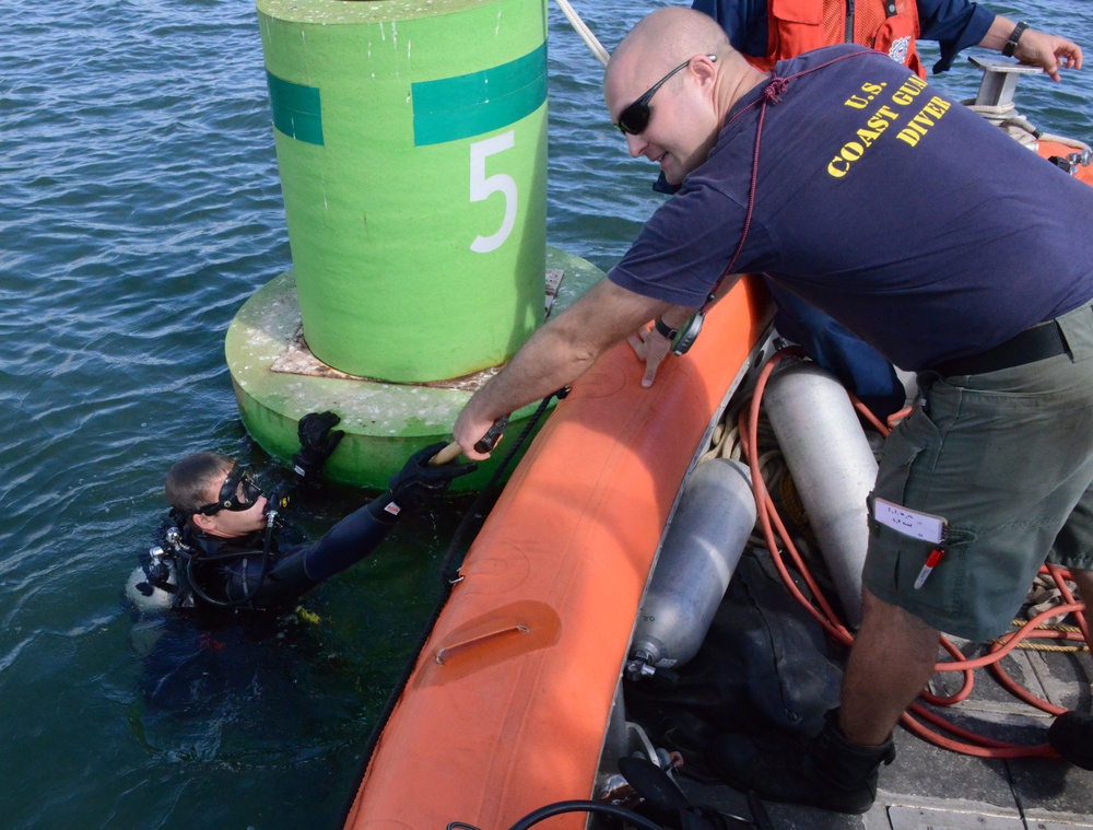 Coast Guard divers, USCGC Walnut conduct AToN in Pacific