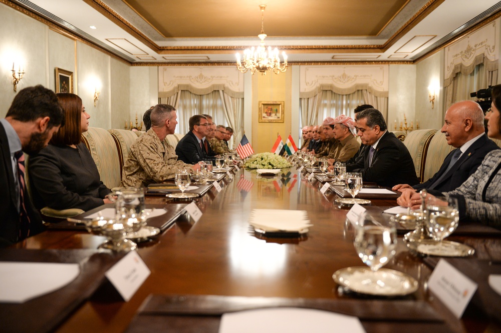 Secretary of defense met with President Masoud Barzani