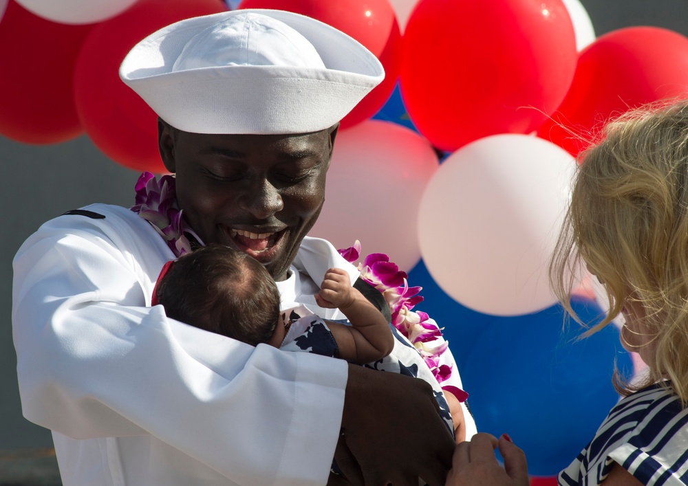 USS Chafee returns to Joint Base Pearl Harbor-Hickam after a seven-month independent deployment