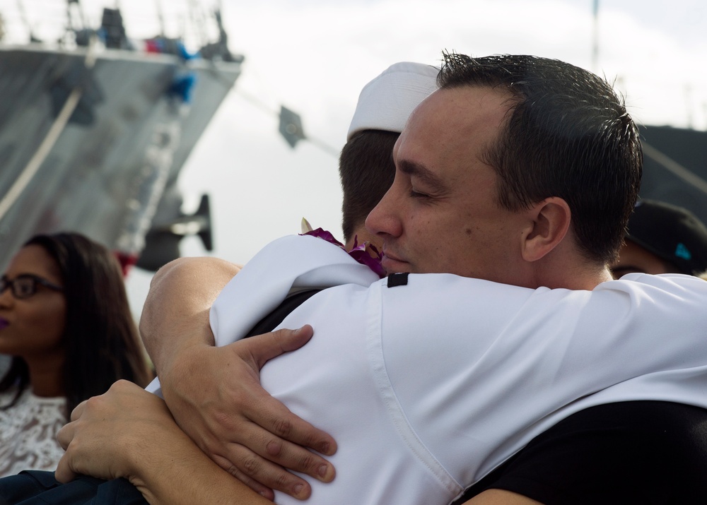 USS Chafee returns to Joint Base Pearl Harbor-Hickam after a seven-month independent deployment