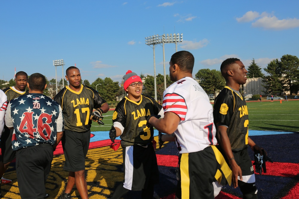 Army vs. Navy annual flag football game creates great camaraderie