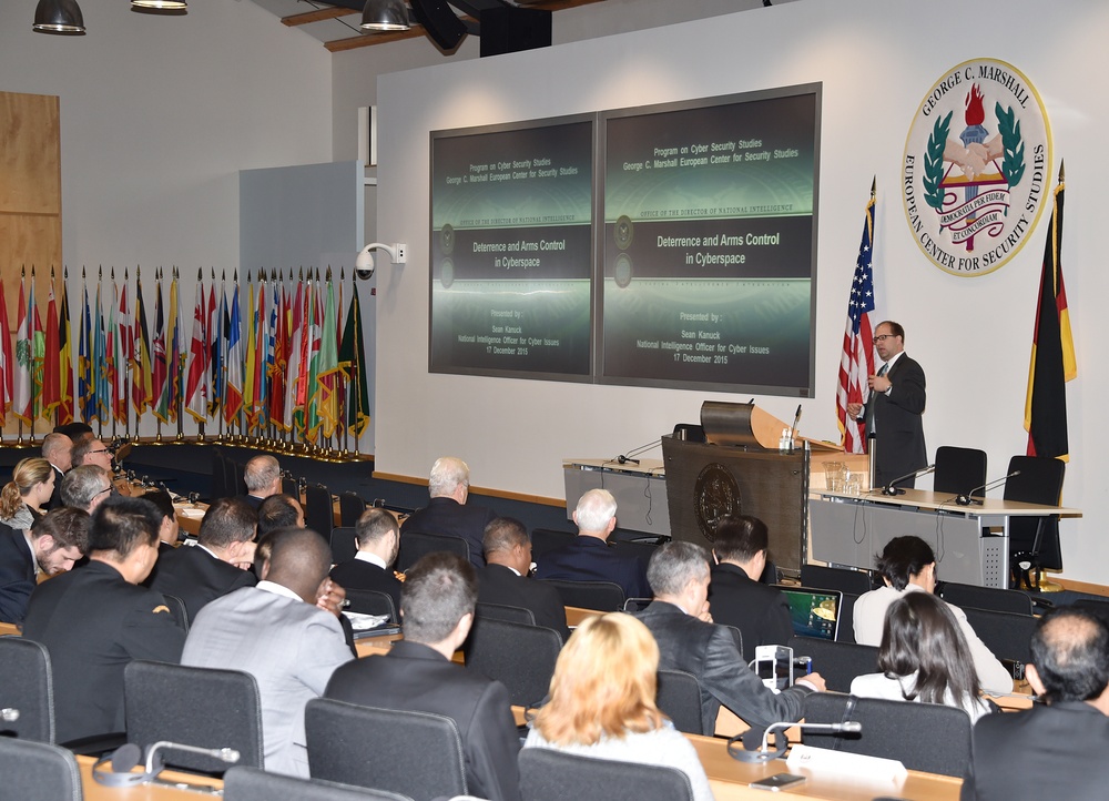U.S. National Intelligence Officer for Cyber Issues Sean Kanuck speaks at conference