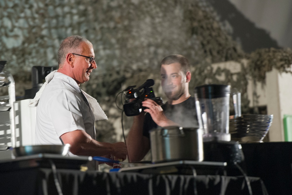 Chef Robert Irvine cooks up entertainment at Bagram