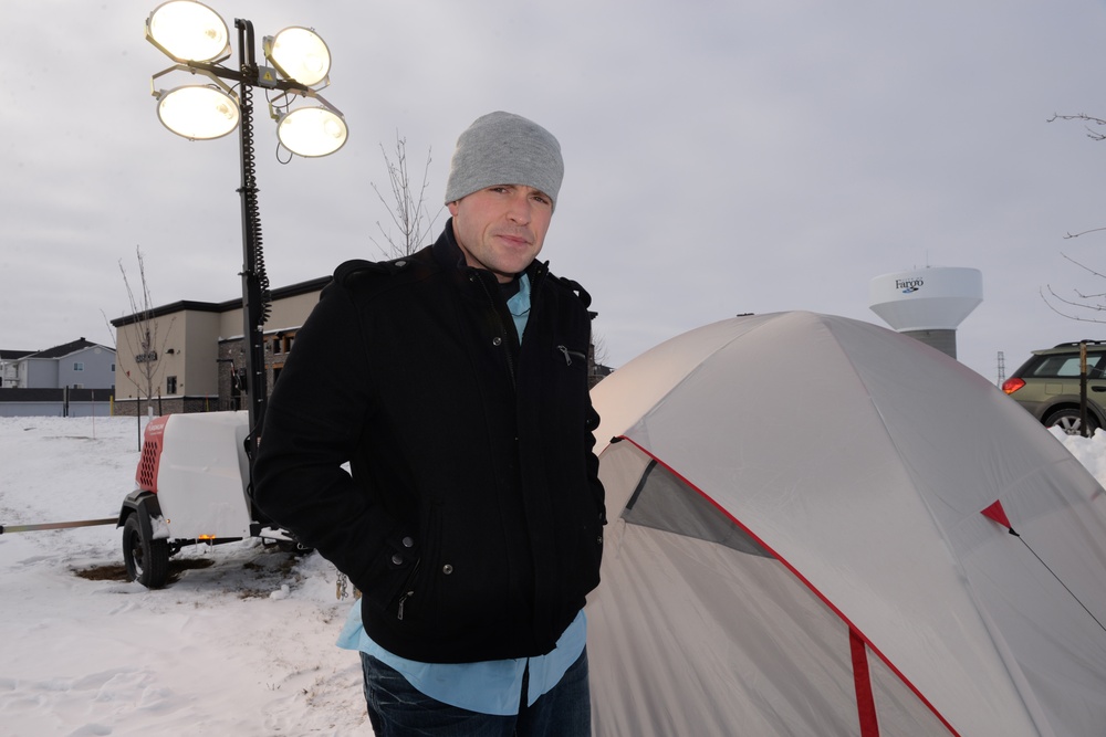 North Dakota Guardsman sleeps in freezing temperatures to draw attention to homeless veterans