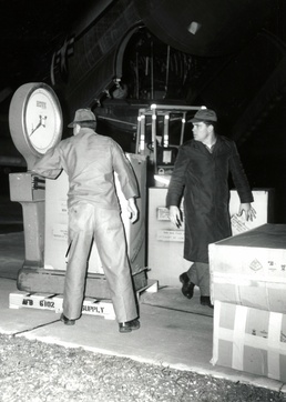 Weighing Christmas Cargo