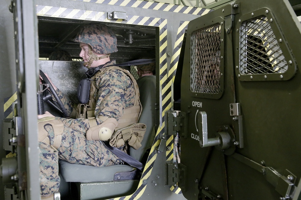 2nd Supply Battalion egresses simulated Humvee roll-over