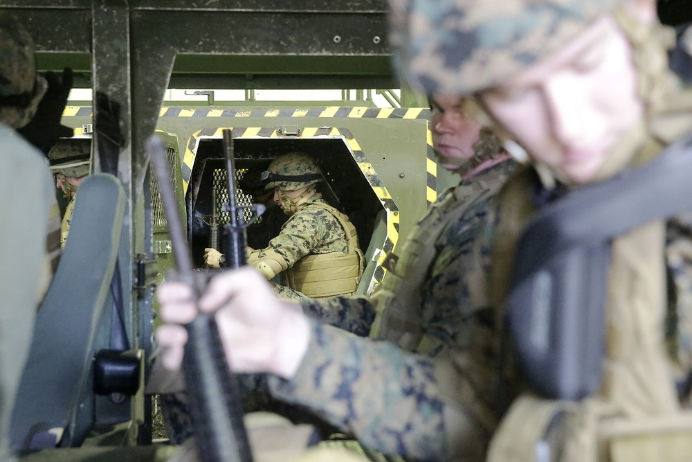 2nd Supply Battalion egresses simulated Humvee roll-over