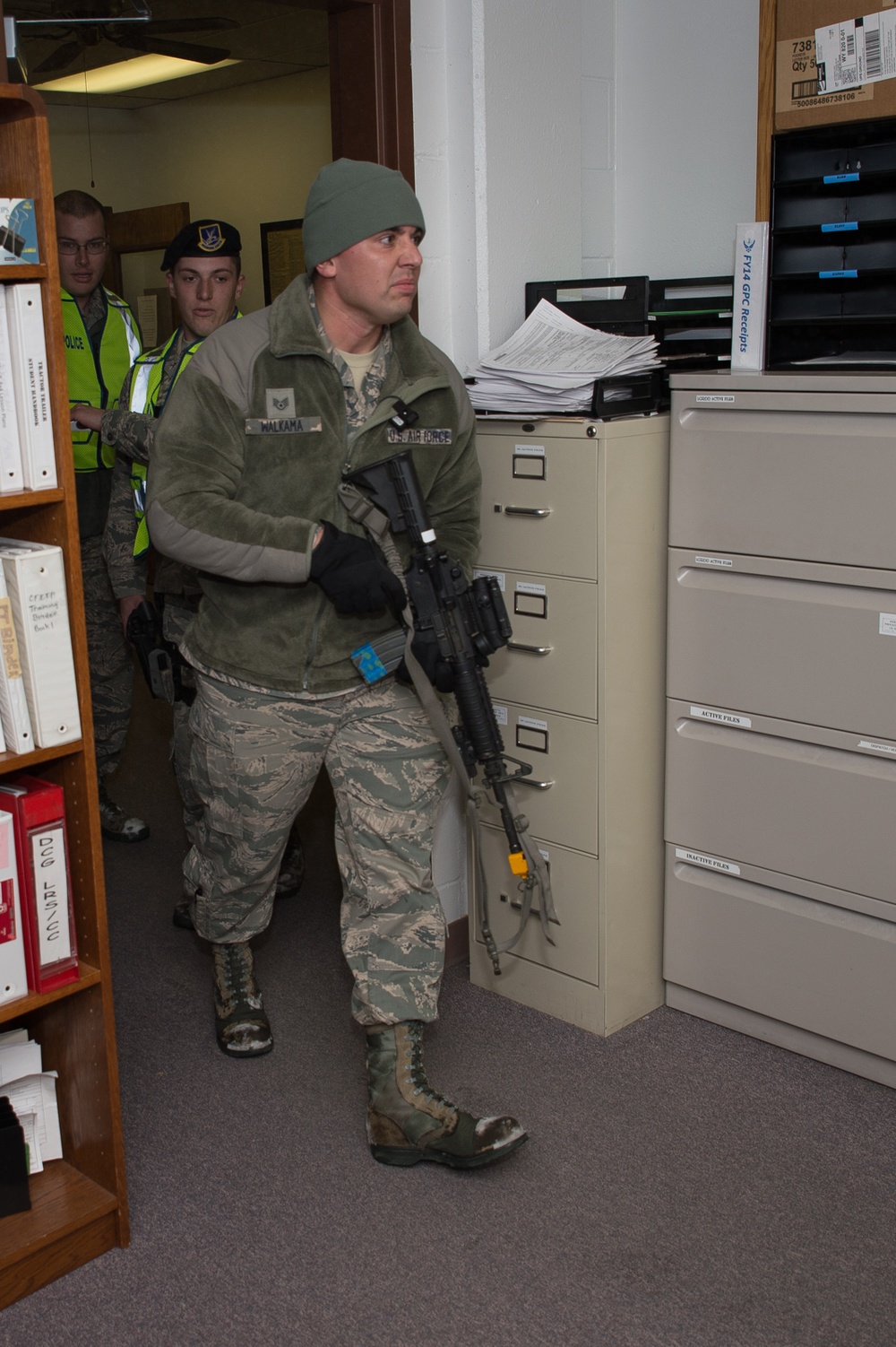 153rd Airlift Wing tests active shooter and lockdown procedures