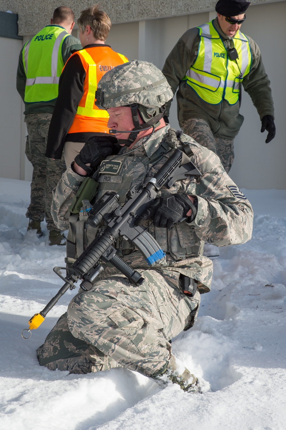 153rd Airlift Wing tests active shooter and lockdown procedures