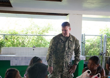 Crew members assigned to USCGC Washington (WPB-1331) participate in Operation Christmas Drop