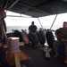 Chapel services held aboard USCGC Washington (WPB-1331) off the coast of Saipan