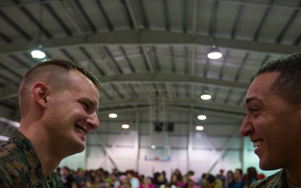 U.S. military members celebrate Christmas early with Romanian children