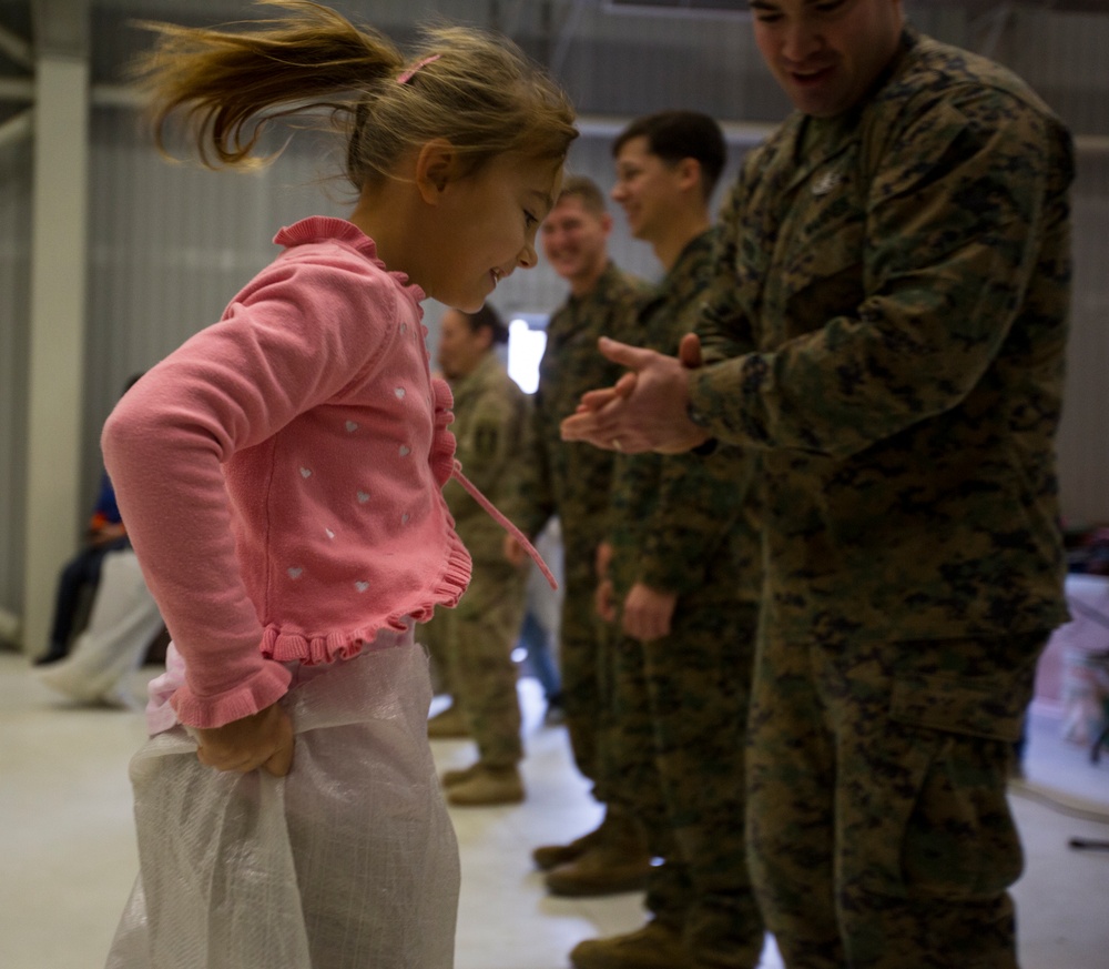 U.S. military members celebrate Christmas early with Romanian children