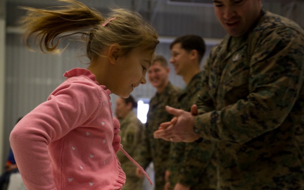 U.S. military members celebrate Christmas early with Romanian children