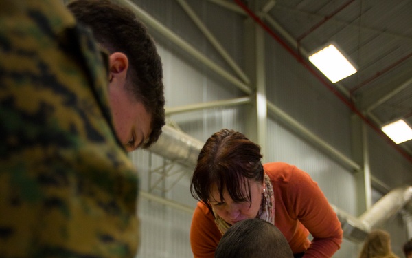 U.S. military members celebrate Christmas early with Romanian children