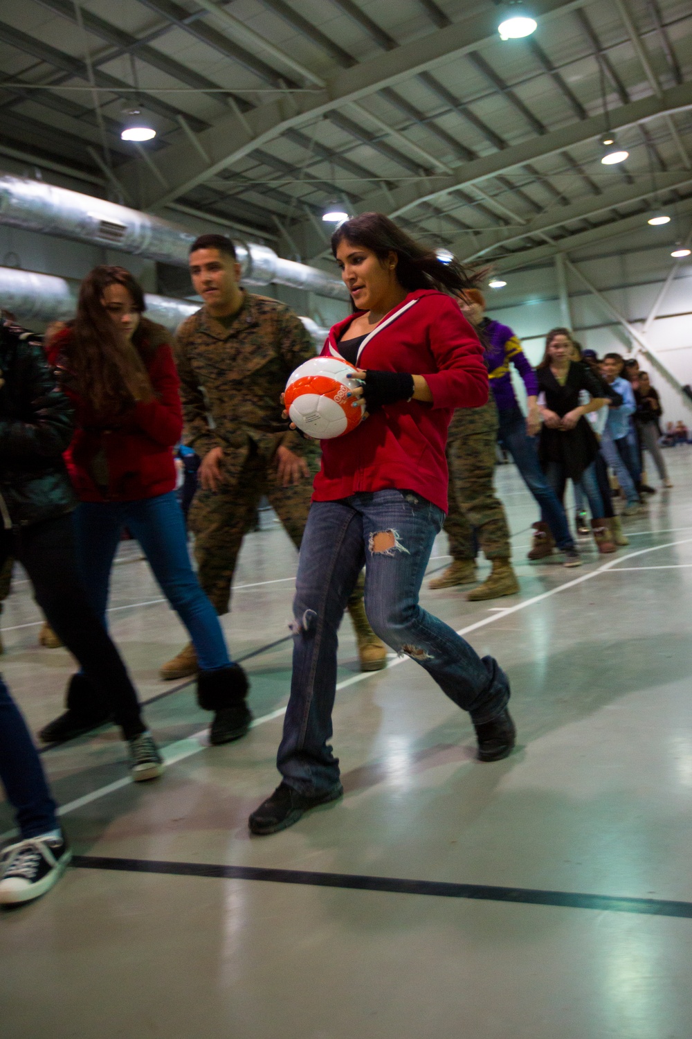 U.S. military members celebrate Christmas early with Romanian children