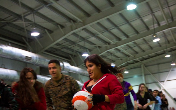 U.S. military members celebrate Christmas early with Romanian children