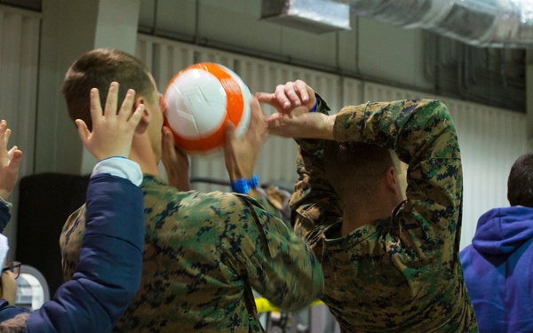 U.S. military members celebrate Christmas early with Romanian children