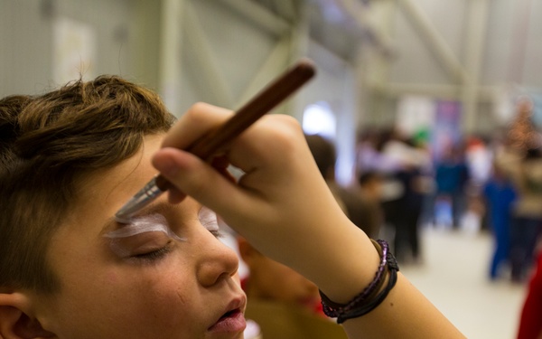 U.S. military members celebrate Christmas early with Romanian children