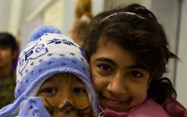 U.S. military members celebrate Christmas early with Romanian children