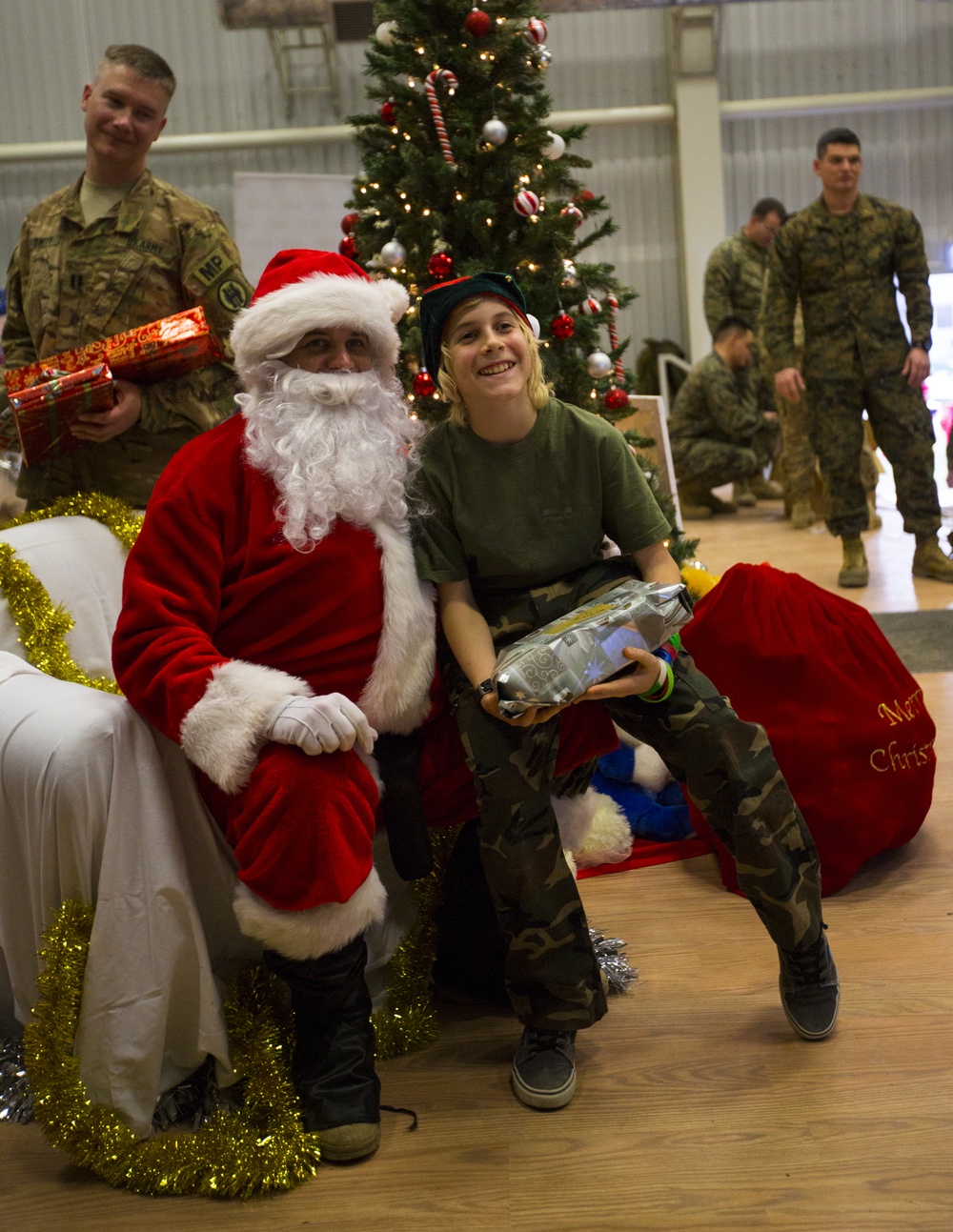 U.S. military members celebrate Christmas early with Romanian children