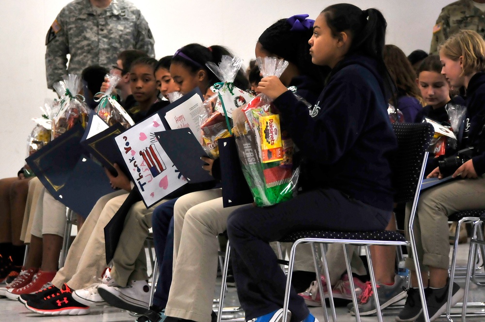 Local students gift smiles to Soldiers