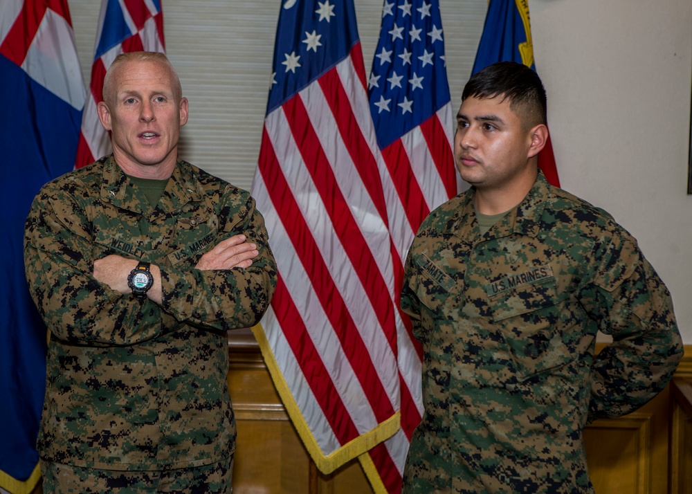 Sgt Diego Zarate Reenlistment Ceremony