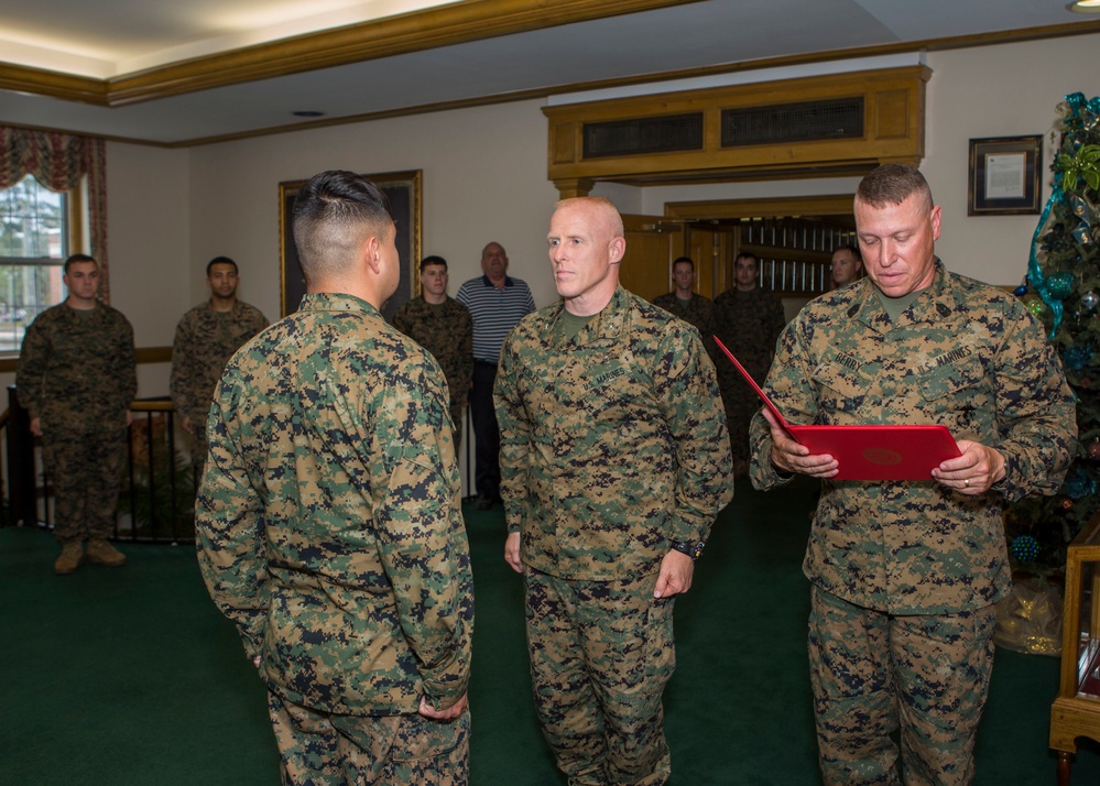 Sgt Diego Zarate Reenlistment Ceremony