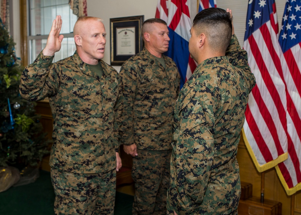 Sgt Diego Zarate Reenlistment Ceremony