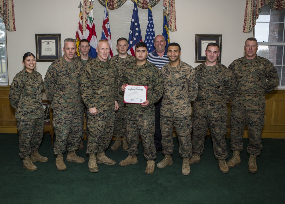 Sgt Diego Zarate Reenlistment Ceremony