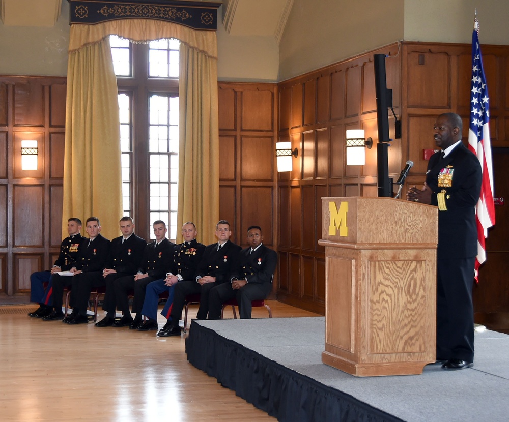 CNSTC attends University of Michigan NROTC Commissioning Ceremony