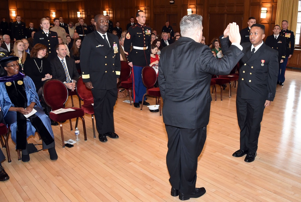 CNSTC attends University of Michigan NROTC Commissioning Ceremony