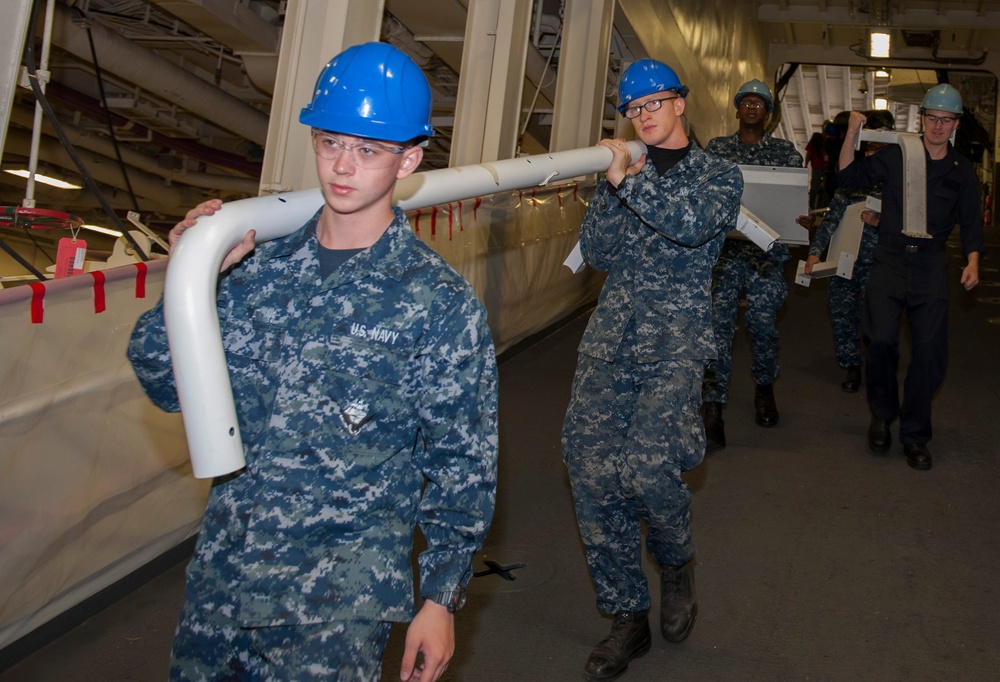 USS America sailors participate in working party