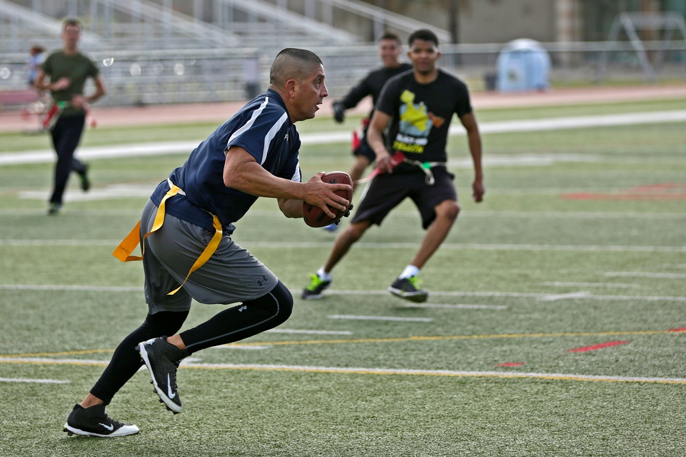 Camp Pendleton Marines play tag football