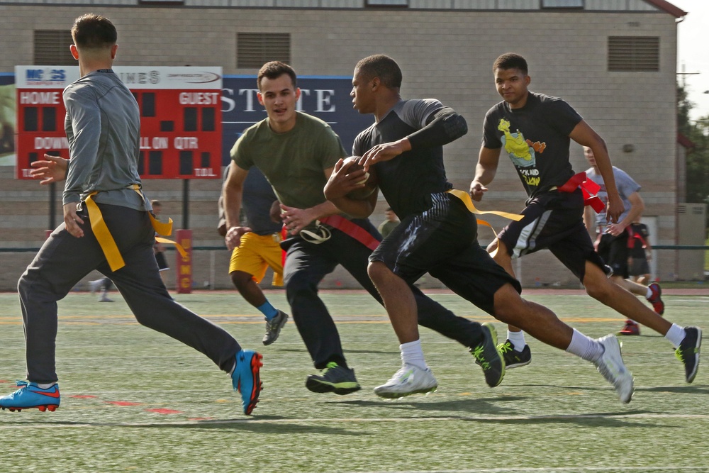 Camp Pendleton Marines play tag football