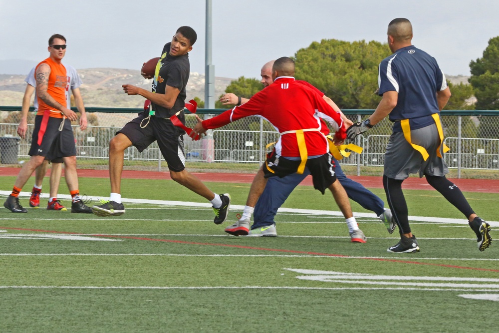 Camp Pendleton Marines play tag football