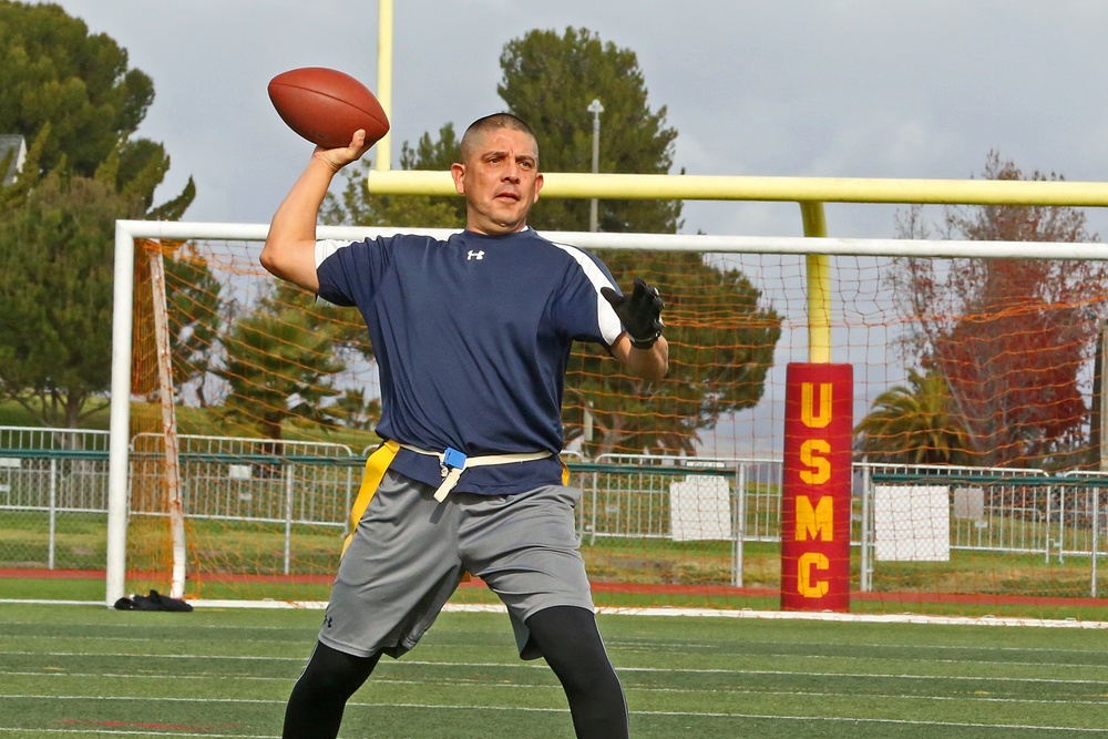 Camp Pendleton Marines play tag football