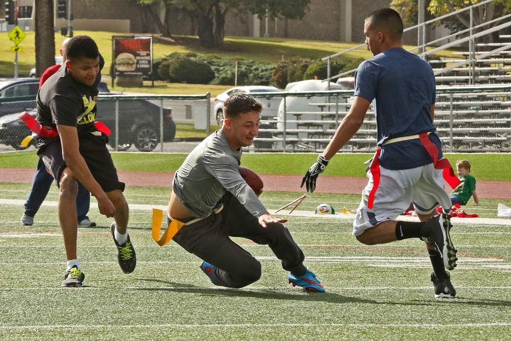 Camp Pendleton Marines play tag football