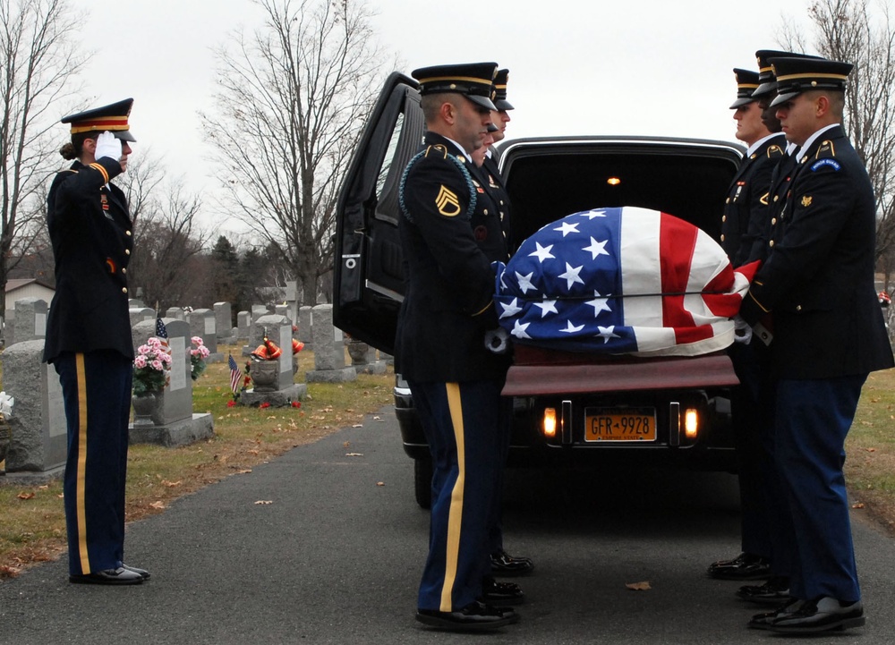 New York Army National Guard Honor Guard performs military funeral