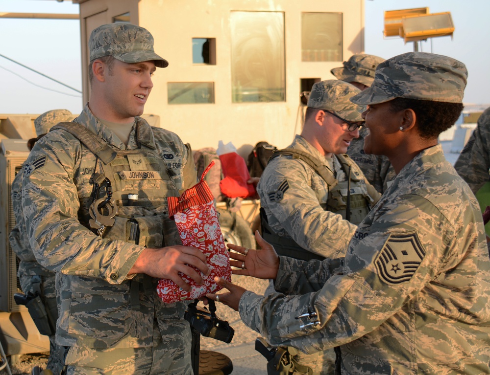 Deployed service members celebrate Christmas