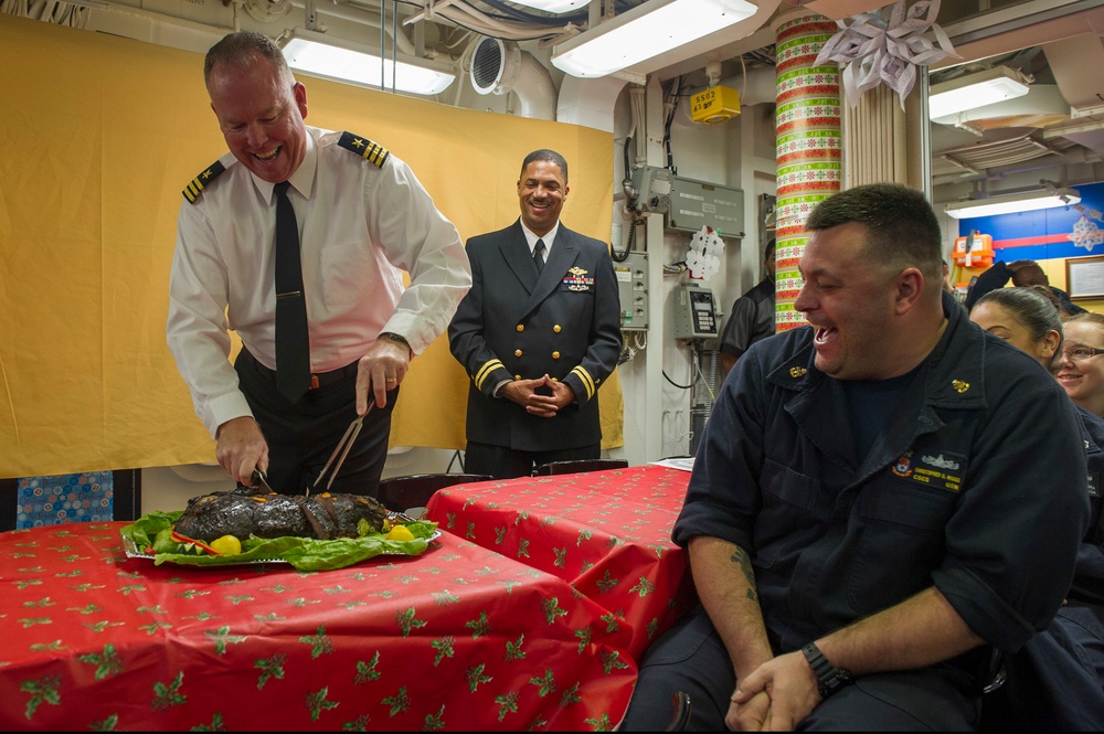 USS Gonzalez Sailors celebrate Christmas