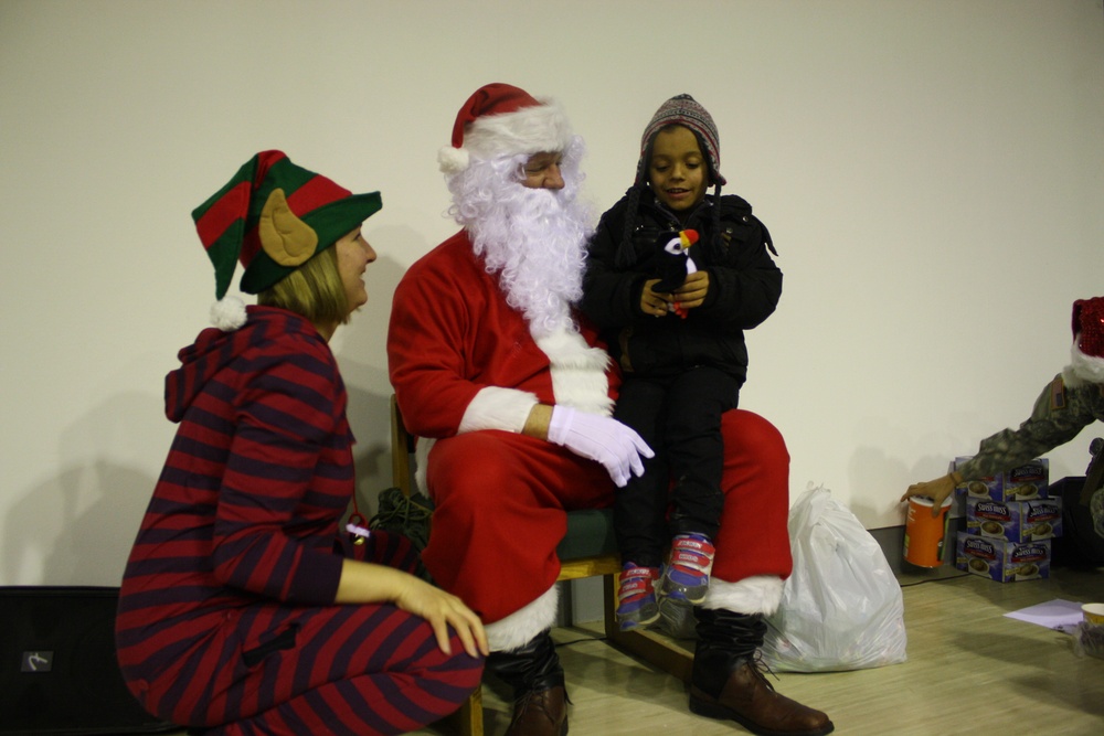 Kosovo children visit Bondsteel for Christmas