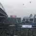Port Angeles-based Coast Guardsmen fly over Seattle Seahawks game