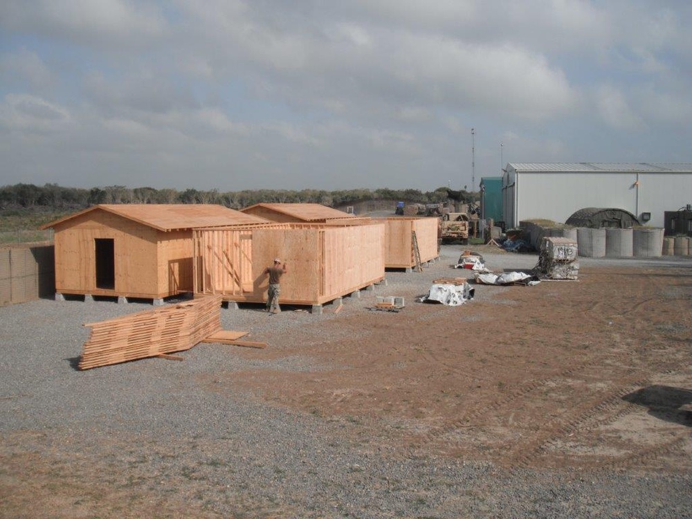 Hut construction at Camp Simba