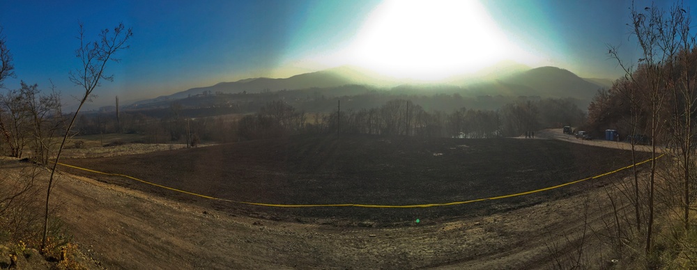 KFOR hands Camp Cabra land back to local landowners outside Zubin-Potok