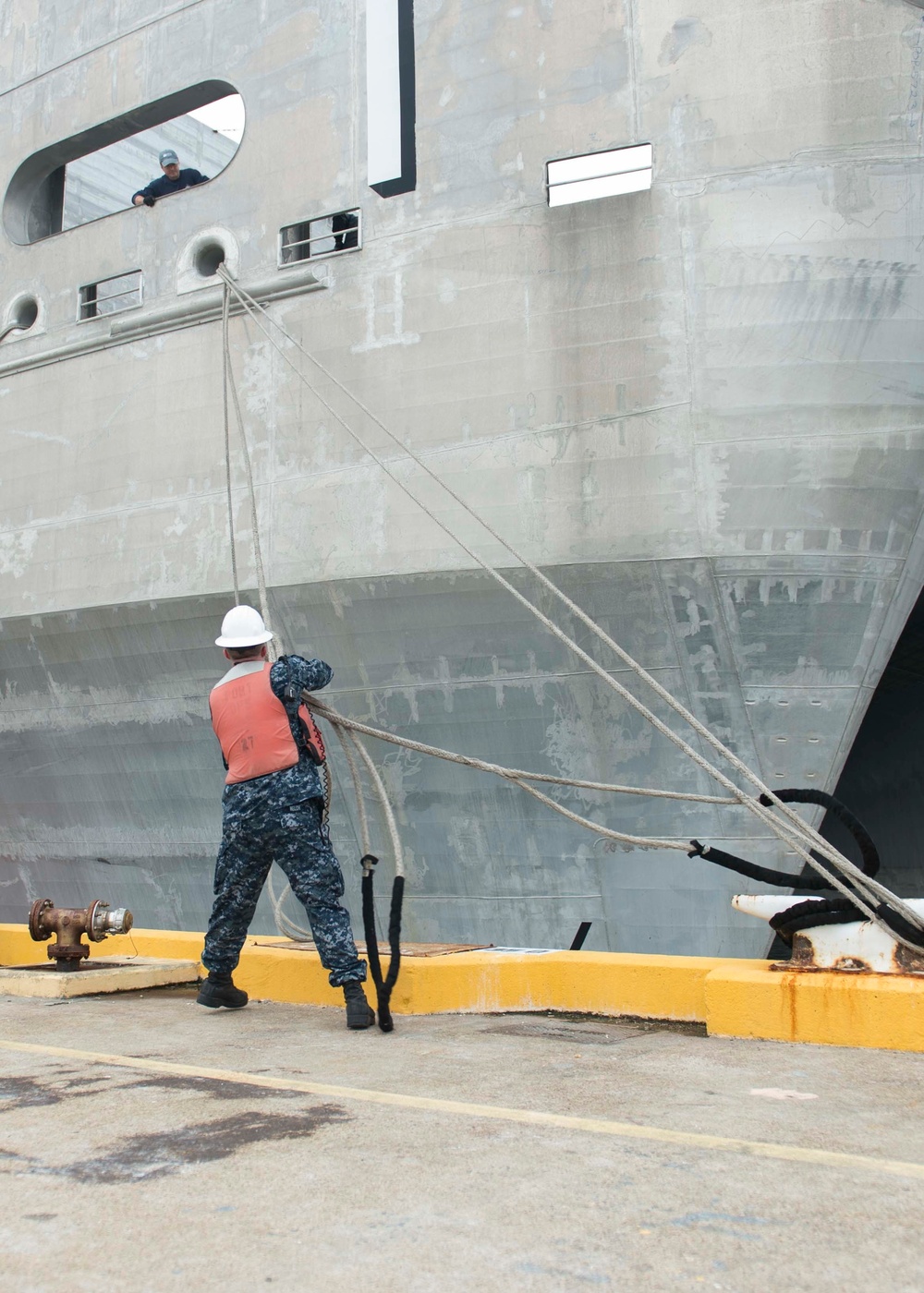 USNS Spearhead departure