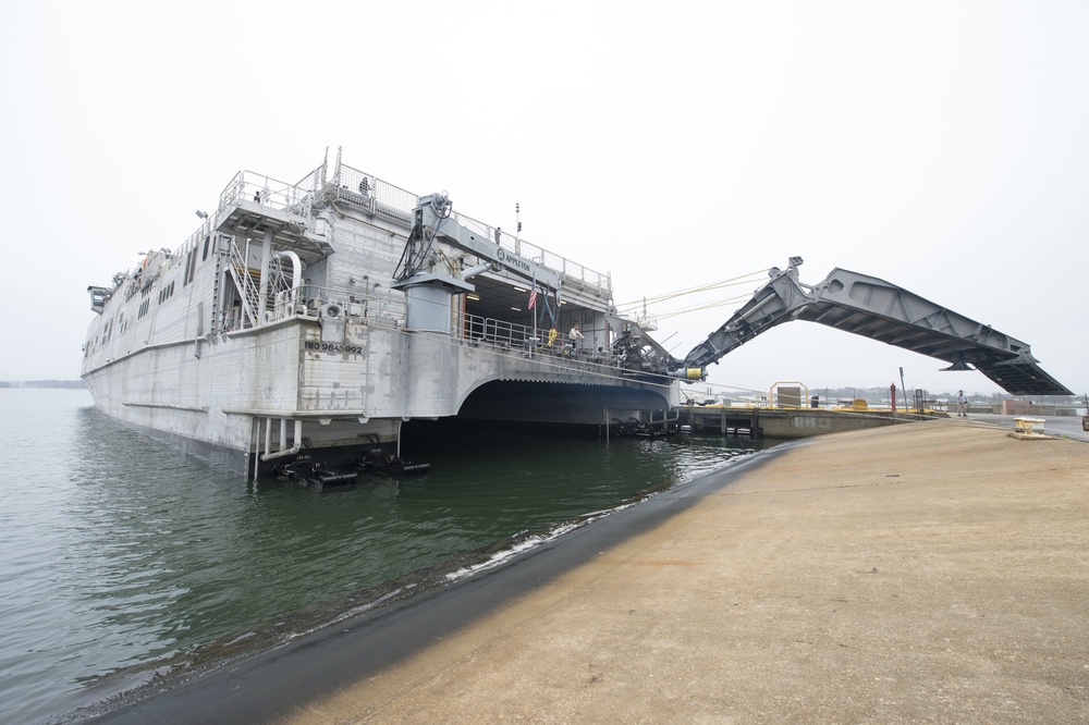 USNS Spearhead departure