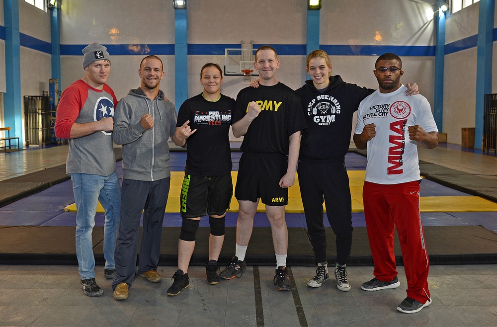 UFC Fighters visit Resolute Support Headquarters in Kabul, Afghanistan